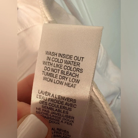 NWT GOOD AMERICAN Good Legs 16 White Straight Leg Sculpt Raw Hem Jeans Mid Rise2 - Picture 16 of 16